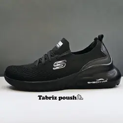 کفش جورابی اسکیچرز مناسب پیاده روی لژ دار مشکی _ تبریز پوش
