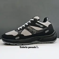 کفش راحتی زیره تزریق ساکونی رنگ مشکی طوسی _ تبریز پوش