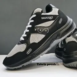 کفش راحتی زیره تزریق ساکونی رنگ مشکی طوسی _ تبریز پوش