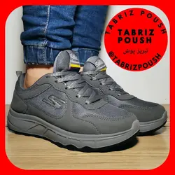 کفش طبی راحتی پیاده روی اسکیچرز زیره تزریق طوسی _تبریز پوش