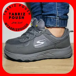کفش طبی راحتی پیاده روی اسکیچرز زیره تزریق طوسی _تبریز پوش