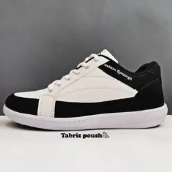 کفش تبریز طبی مردانه مدل سپهر ضد آب کف دور دوخت رنگ سفید _ تبریز پوش