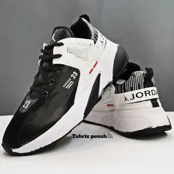 کفش راحتی ضد آب مدل نایک جردن 23 رنگ مشکی سفید کف دور دوخت _ تبریز پوش