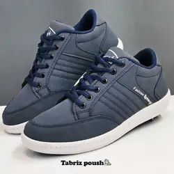 کفش تبریز طبی ست زنانه و مردانه مدل سپهر ضد آب کف دور دوخت رنگ آبی طرح لی _ تبریز پوش