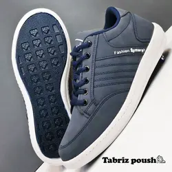 کفش تبریز طبی ست زنانه و مردانه مدل سپهر ضد آب کف دور دوخت رنگ آبی طرح لی _ تبریز پوش