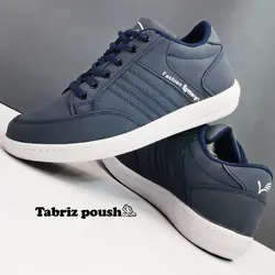 کفش تبریز طبی ست زنانه و مردانه مدل سپهر ضد آب کف دور دوخت رنگ آبی طرح لی _ تبریز پوش