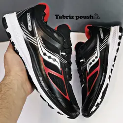 کفش اسپرت های کپی وارداتی طبی زیره eva مدل saucony ساکونی رنگ مشکی قرمز _ تبریز پوش