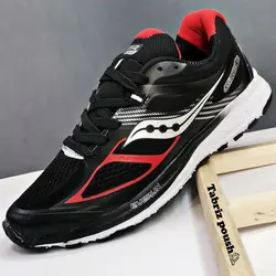 کفش اسپرت های کپی وارداتی طبی زیره eva مدل saucony ساکونی رنگ مشکی قرمز _ تبریز پوش