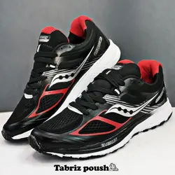 کفش اسپرت های کپی وارداتی طبی زیره eva مدل saucony ساکونی رنگ مشکی قرمز _ تبریز پوش