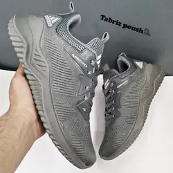 کفش راحتی پیاده روی طبی مدل آدیداس آلفابون شرکتی زیره تزریق رنگ طوسی تضمینی _ تبریز پوش