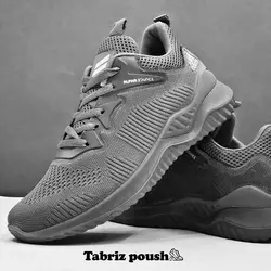 کفش راحتی پیاده روی طبی مدل آدیداس آلفابون شرکتی زیره تزریق رنگ طوسی تضمینی _ تبریز پوش