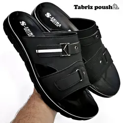 دمپایی مردانه طبی شیما مدل میلان مشکی زیره تزریق (صندل مردانه) کد 407 _ تبریز پوش