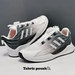 کفش اسپرت وارداتی بند دیسکی (زیپ لاین) طبی زیره کپسولی دو تیکه مدل آدیداس رنگ سفید _ تبریز پوش