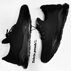 کفش جورابی طبی مناسب پیاده روی زیره تزریق قابل شستشو رنگ مشکی _ تبریز پوش