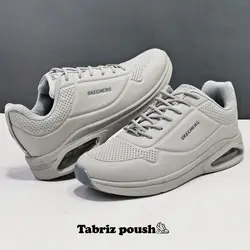 کفش اسپرت های کپی وارداتی طبی زیره کپسول دار مدل اسکیچرز رنگ طوسی _ تبریز پوش