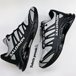 کفش اسپرت های کپی وارداتی طبی سالامون زیره کپسولی دو تیکه رنگ طوسی  _ تبریز پوش