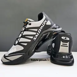 کفش اسپرت های کپی وارداتی طبی سالامون زیره کپسولی دو تیکه رنگ طوسی  _ تبریز پوش