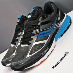 کفش اسپرت های کپی وارداتی طبی زیره eva مدل saucony ساکونی رنگ مشکی آبی _ تبریز پوش