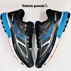 کفش اسپرت های کپی وارداتی طبی زیره eva مدل saucony ساکونی رنگ مشکی آبی _ تبریز پوش