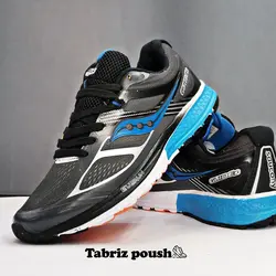 کفش اسپرت های کپی وارداتی طبی زیره eva مدل saucony ساکونی رنگ مشکی آبی _ تبریز پوش