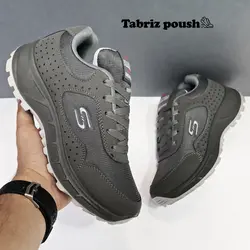کفش کوهنوردی طبی زیره تزریق ضد آب مدل اسکیچرز تضمینی طوسی حمید اسپرت _ تبریز پوش