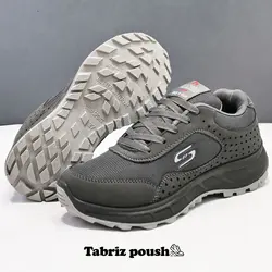کفش کوهنوردی طبی زیره تزریق ضد آب مدل اسکیچرز تضمینی طوسی حمید اسپرت _ تبریز پوش