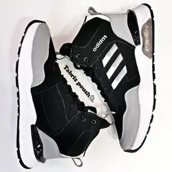 نیم بوت ضد آب طبی آدیداس رویه طرح چرم رنگ مشکی _ تبریز پوش