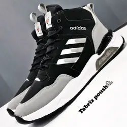 نیم بوت ضد آب طبی آدیداس رویه طرح چرم رنگ مشکی _ تبریز پوش