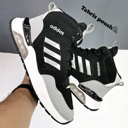 نیم بوت ضد آب طبی آدیداس رویه طرح چرم رنگ مشکی _ تبریز پوش