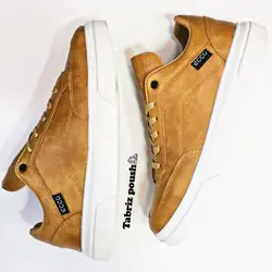 ونس مردانه قهوه ای عسلی طبی مدل اکو طرح چرم _ تبریز پوش