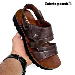 صندل و دمپایی مردانه و پسرانه طبی شیما مدل پاستور قهوه ای زیره تزریق (سایز 35 تا 45) _ تبریز پوش