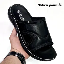 دمپایی مردانه طبی شیما مدل مورگان مشکی زیره تزریق (صندل مردانه) کد 461 _ تبریز پوش