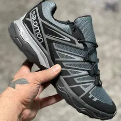 کفش اسپرت وارداتی طبی زیره دو تیکه مدل سالامون X_ULTRA رنگ طوسی مشکی _ تبریز پوش