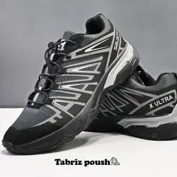 کفش اسپرت وارداتی طبی زیره دو تیکه مدل سالامون X_ULTRA رنگ طوسی مشکی _ تبریز پوش