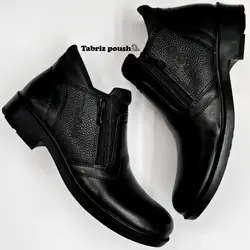 بوت زیره تزریق طبی مردانه طرح چرم مدل کاواک رنگ مشکی _ تبریز پوش