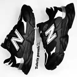 کفش اسپرت های کپی وارداتی طبی  نیوبالانس 9060 زیره دو تیکه رنگ مشکی _ تبریز پوش