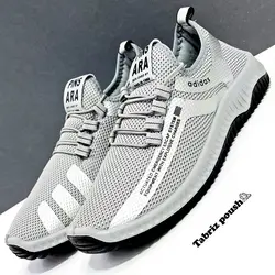 کفش جورابی طبی راحتی آدیداس زیره تزریق قابل شستشو طوسی _ تبریز پوش