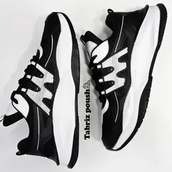 کفش اسپرت لژدار مردانه طبی مدل مارا رنگ مشکی دور دوخت _ تبریز پوش