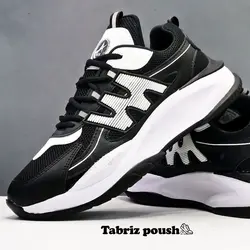 کفش اسپرت لژدار مردانه طبی مدل مارا رنگ مشکی دور دوخت _ تبریز پوش