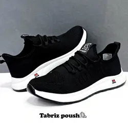 کفش جورابی طبی پياده روی ضد تعریق راحتی مشکی _ تبریز پوش