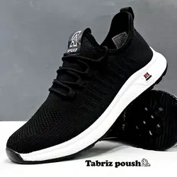 کفش جورابی طبی پياده روی ضد تعریق راحتی مشکی _ تبریز پوش