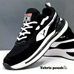 کفش اسپرت وارداتی پوما R2 طبی زیره کپسولی دو تیکه مشکی _ تبریز پوش