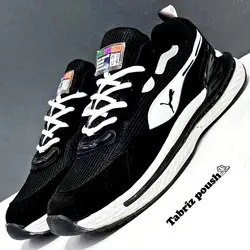 کفش اسپرت وارداتی پوما R2 طبی زیره کپسولی دو تیکه مشکی _ تبریز پوش