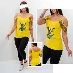 تاپ سرشانه پولک LV تک