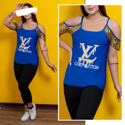 تاپ سرشانه پولک LV تک