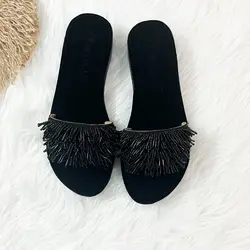 دمپایی زنانه مدل روفرشی منجوق