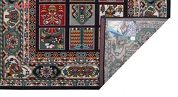 گلیم ماشینی دنیای فرش طرح خشتی سلطنتی