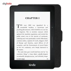 کتاب‌خوان آمازون مدل Kindle Voyage نسل هفتم همراه با کاور چرمی – ظرفیت 4 گیگابایت