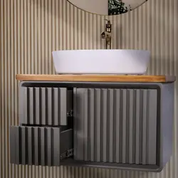 ست کابینت و روشویی مدل بلوط