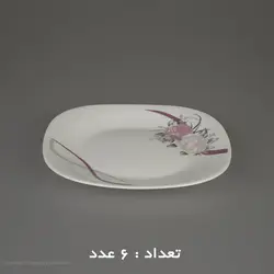سرویس 26 پارچه اپال طرح مربع مدل کلاسیک ملودیکا